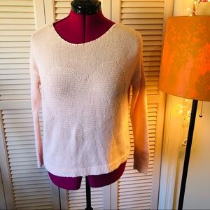 Aerie pink heart sweater | size small